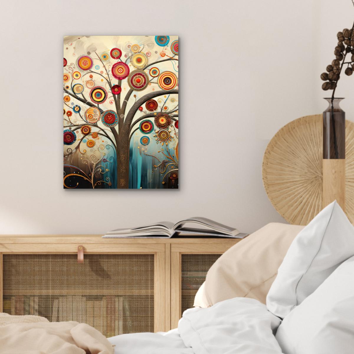 METALLBILD Baum - Baum des Lebens - Farbe 30x40 cm - Braun, Metall (30/40cm) - MuchoWow