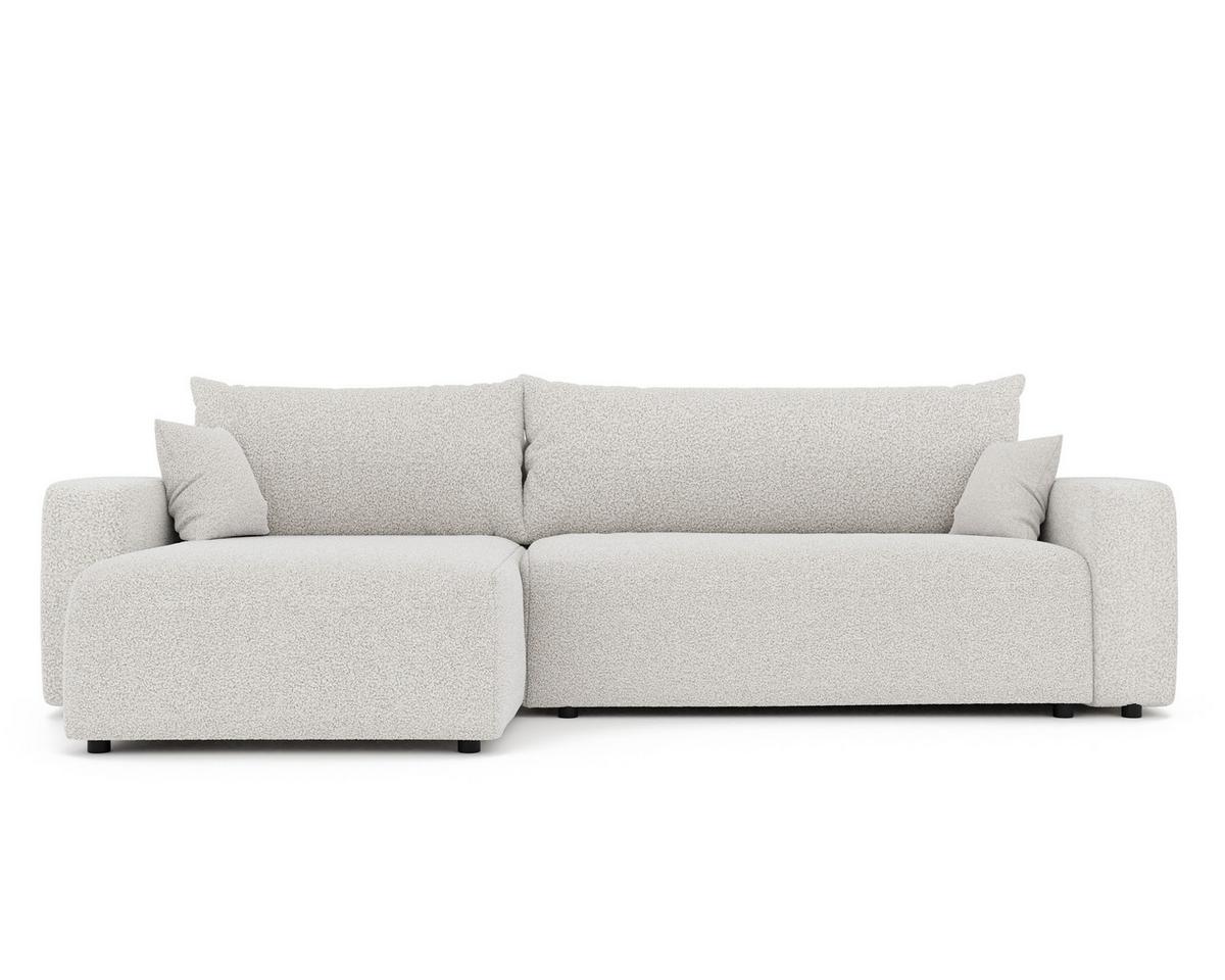ECKSOFA mit Schlaffunktion und Bettkasten, Beige - Beige/Creme, Holzwerkstoff/Textil (145/278cm) - Idohome