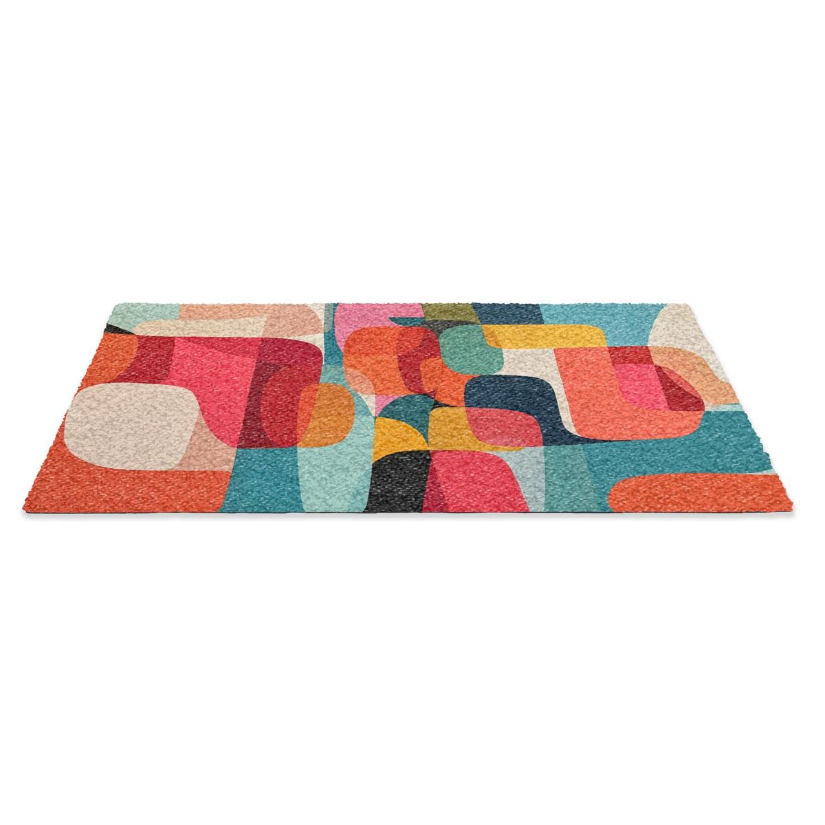 FUSSMATTE Formen - Bunt - Abstrakt - Flugzeuge Sauberlaufmatte 60x40 cm - Multicolor, Kunststoff (60/0.4cm) - MuchoWow