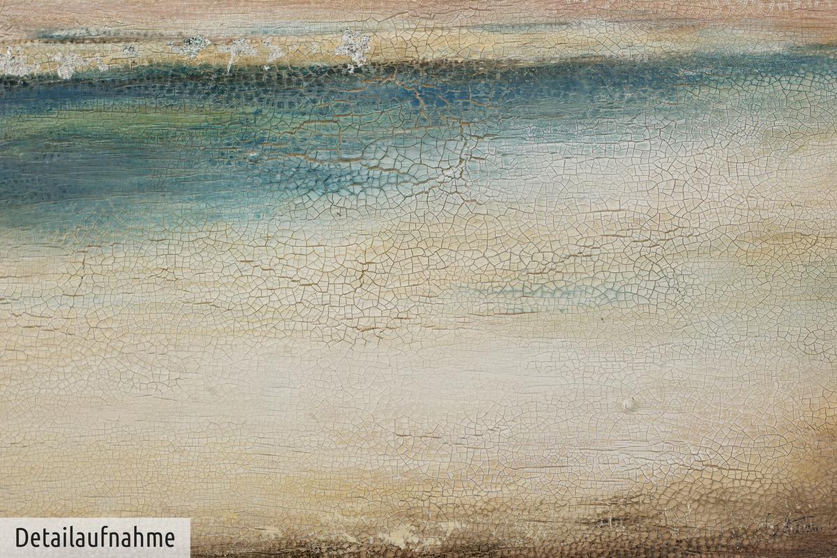 ÖLGEMÄLDE 120/80 cm - Blau/Beige, Holz/Textil (120/80cm) - KUNSTLOFT