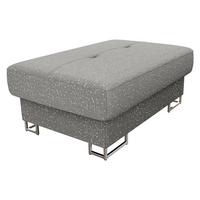 POLSTERHOCKER Cotere - Silberfarben/Graphitfarben, Holz/Metall (104/42/67cm) - MIRJAN24