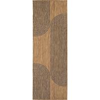 LÄUFER Outdoor, Fußbodenheizung-geeignet, mit Bogenmuster, VIGOLENO in Braun-Schwarz, 80 x 150 cm - Braun, Textil (80/150cm) - KADIMA DESIGN