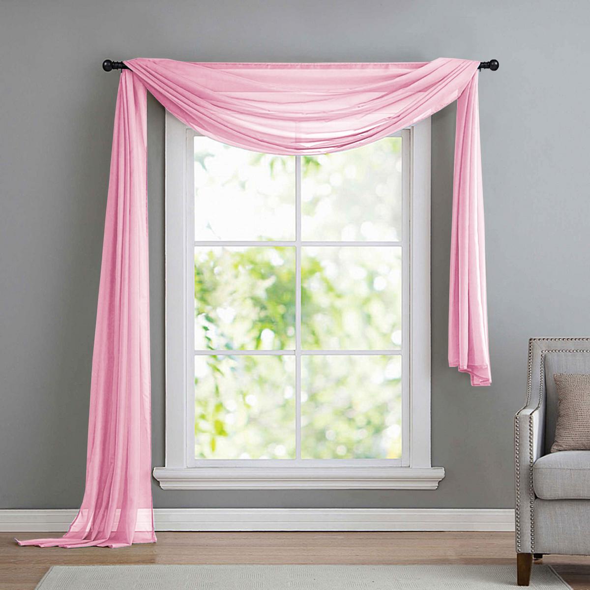 QUERBEHANG 1ER SET HxB 140x600 Hellrosa - Hellrosa, Textil (140/600cm) - Gardinenbox