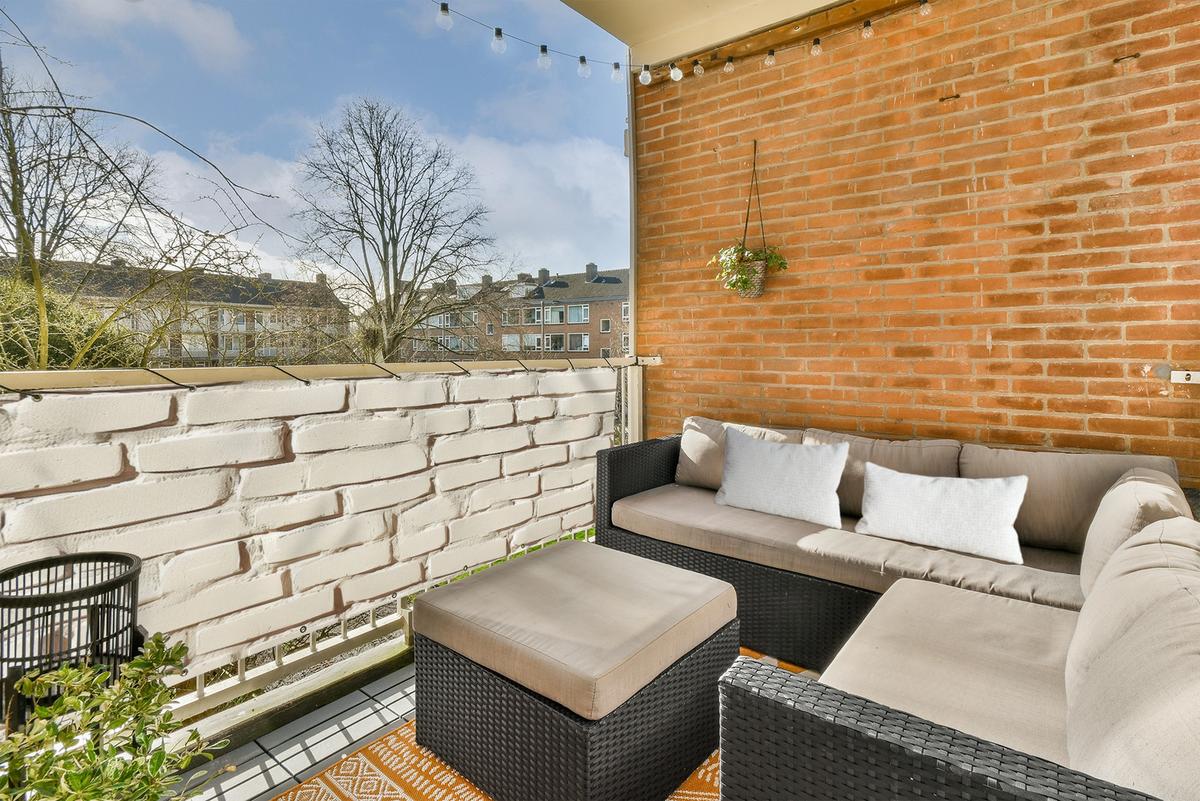 BALKON-SICHTSCHUTZ Ziegel - Wand - Licht - Weiß Balkon Deko 300x110 cm - Creme, Kunststoff (300/110cm) - MuchoWow