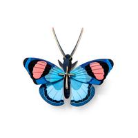 WANDDEKO Pfauenauge 16/6 cm - Blau/Pink, Wellpappe (16/6/17cm) - Studio Roof