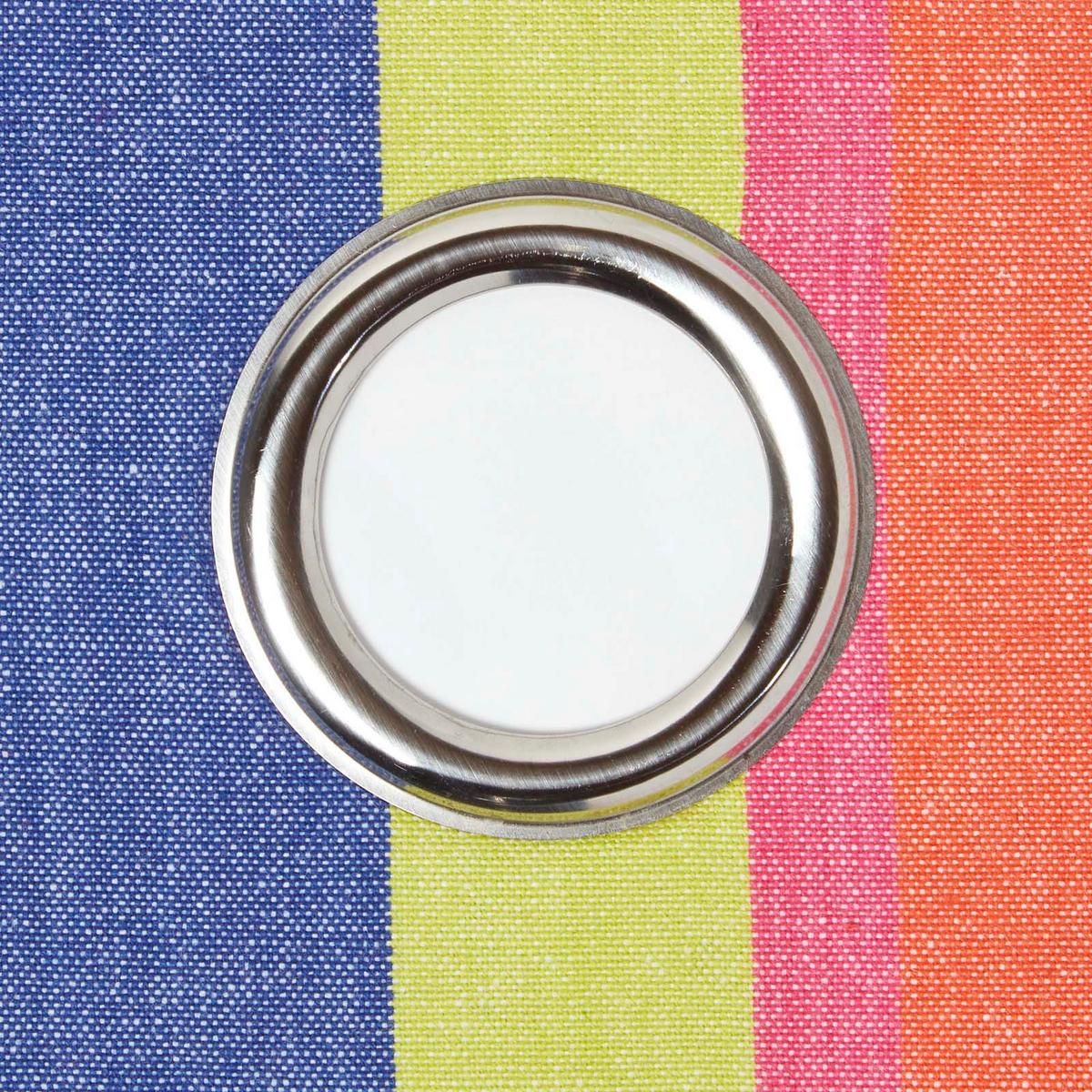 ÖSENVORHANG bunt gestreift blickdicht 2er-Set, 117/137 cm - Multicolor, Textil (117/137cm) - Homescapes