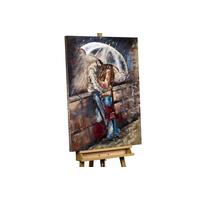 METALLBILD Blau 70/100 cm - Blau/Braun, Metall (5.9/100cm) - KUNSTLOFT