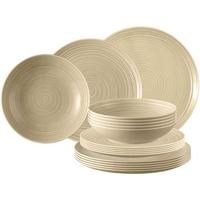 TELLER-SET Terra Sandbeige 18-tlg. - Beige, Keramik (2/2/2cm) - Seltmann Weiden