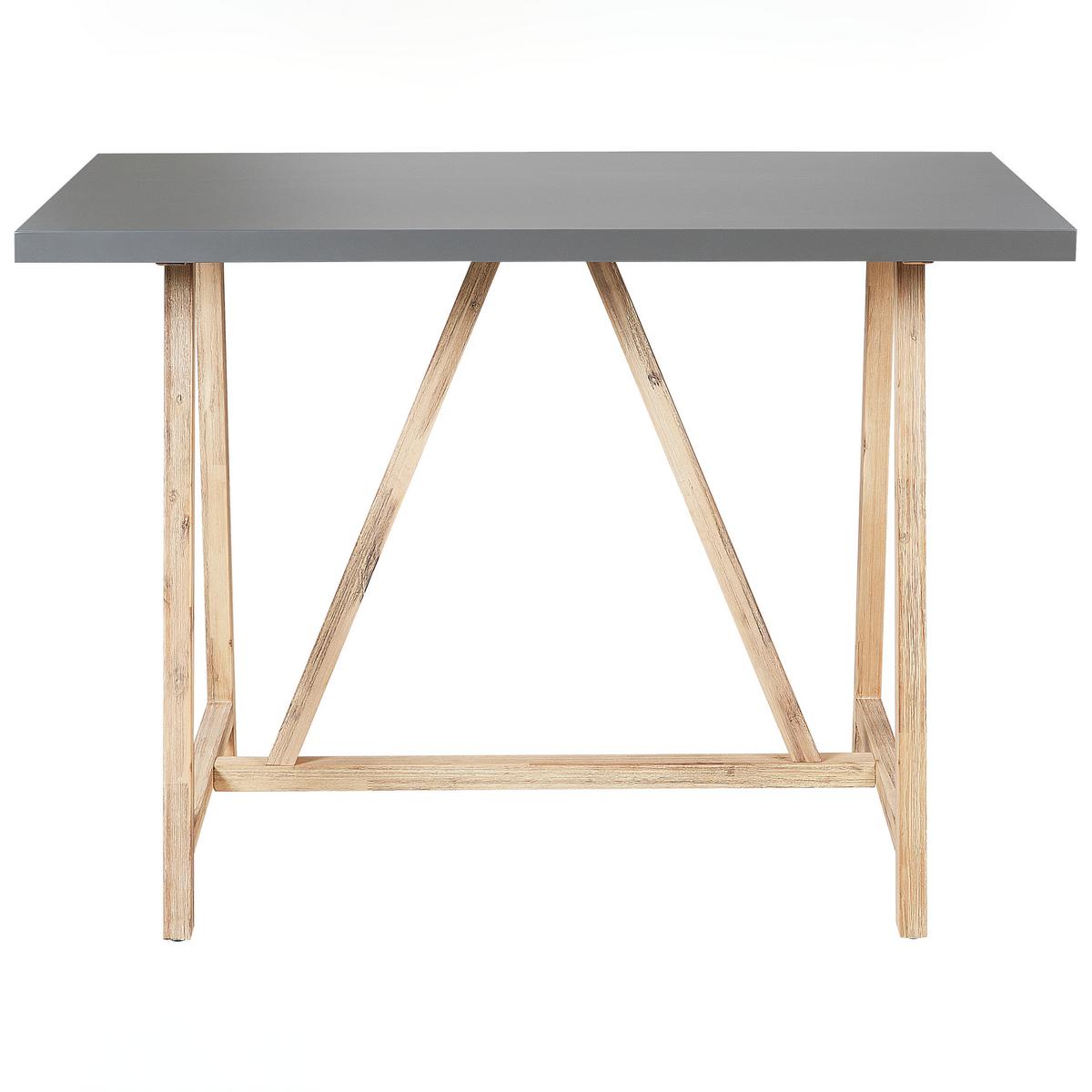 BARTISCH Heller Holzfarbton Talamone - Hellbraun/Grau, Stein (70/140/100cm) - Beliani