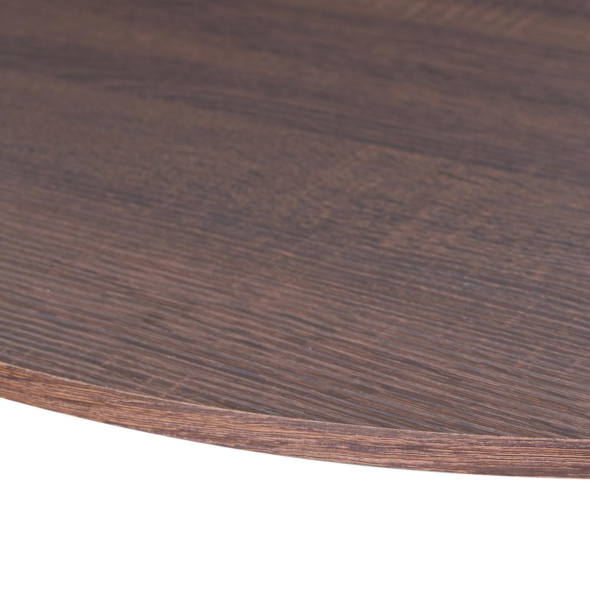 STEHTISCH Schwarz/Dunkelbraun 80/80 cm Morella - Dunkelbraun, Holzwerkstoff (80/80/103cm) - Beliani