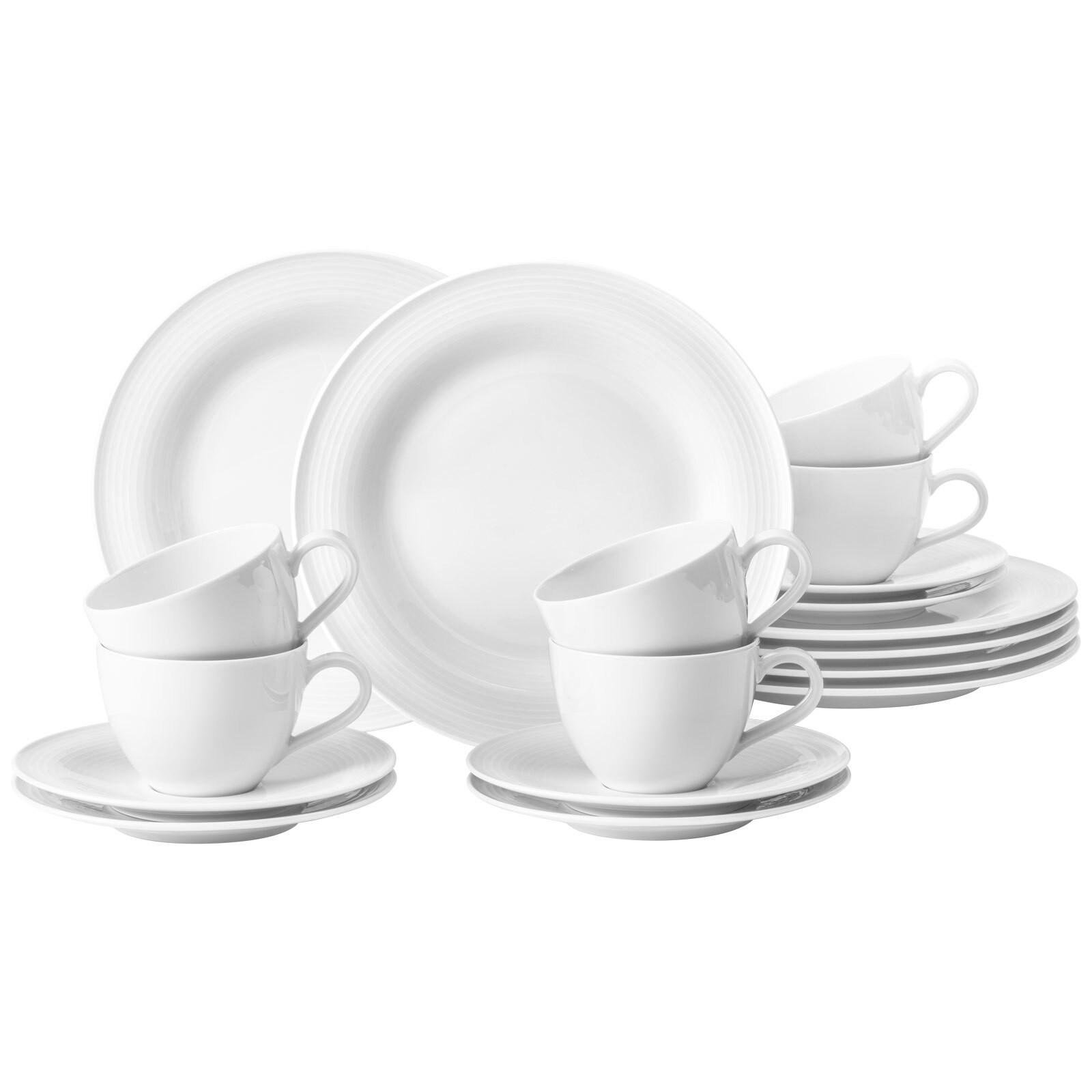 KAFFEESERVICE Beat weiß 18-tlg. - Weiß, Keramik (24/18.1/43cm) - Seltmann Weiden