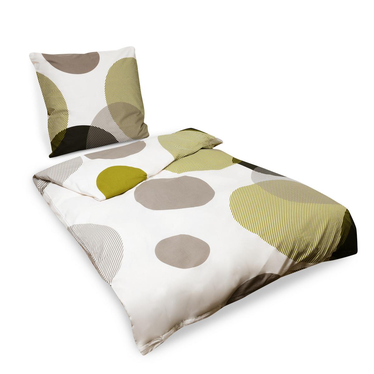 BETTWÄSCHE Nela 155x220cm + Kissenbezug 80x80cm Ornamente Renforcé - Multicolor, Textil (220/155cm)