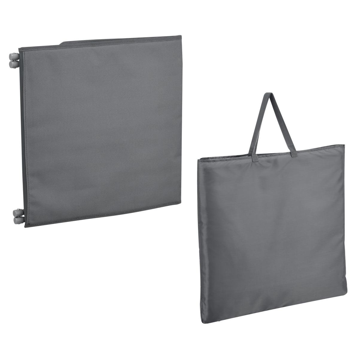 STRANDMATTEN-SET 2 TLG. Donostia - Dunkelgrau, Textil/Metall (143/44/48cm) - [en.casa]