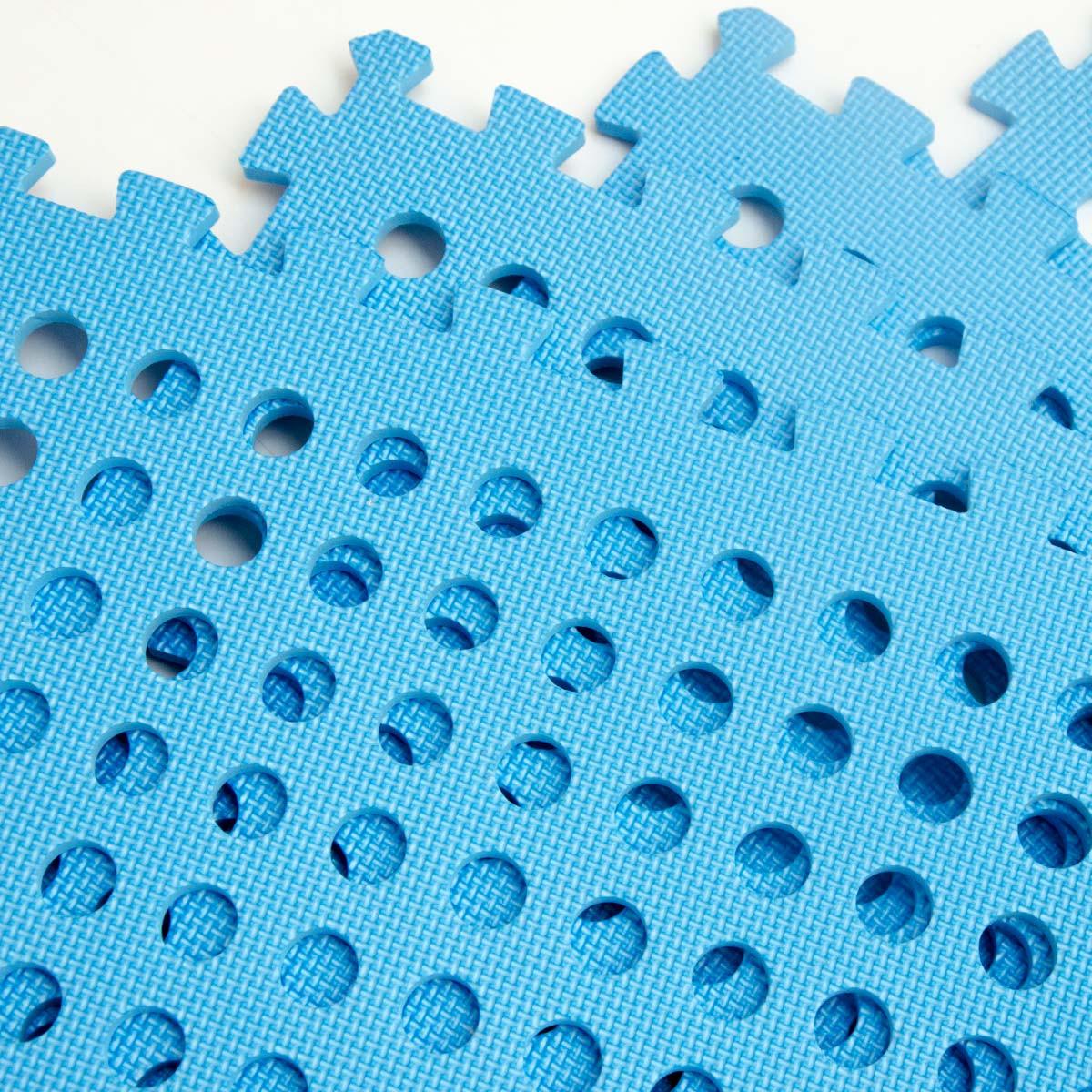 POOLMATTEN 1,59m² 4 EVA Matten 62 cm Blau - Blau, Kunststoff (62/62cm) - eyepower