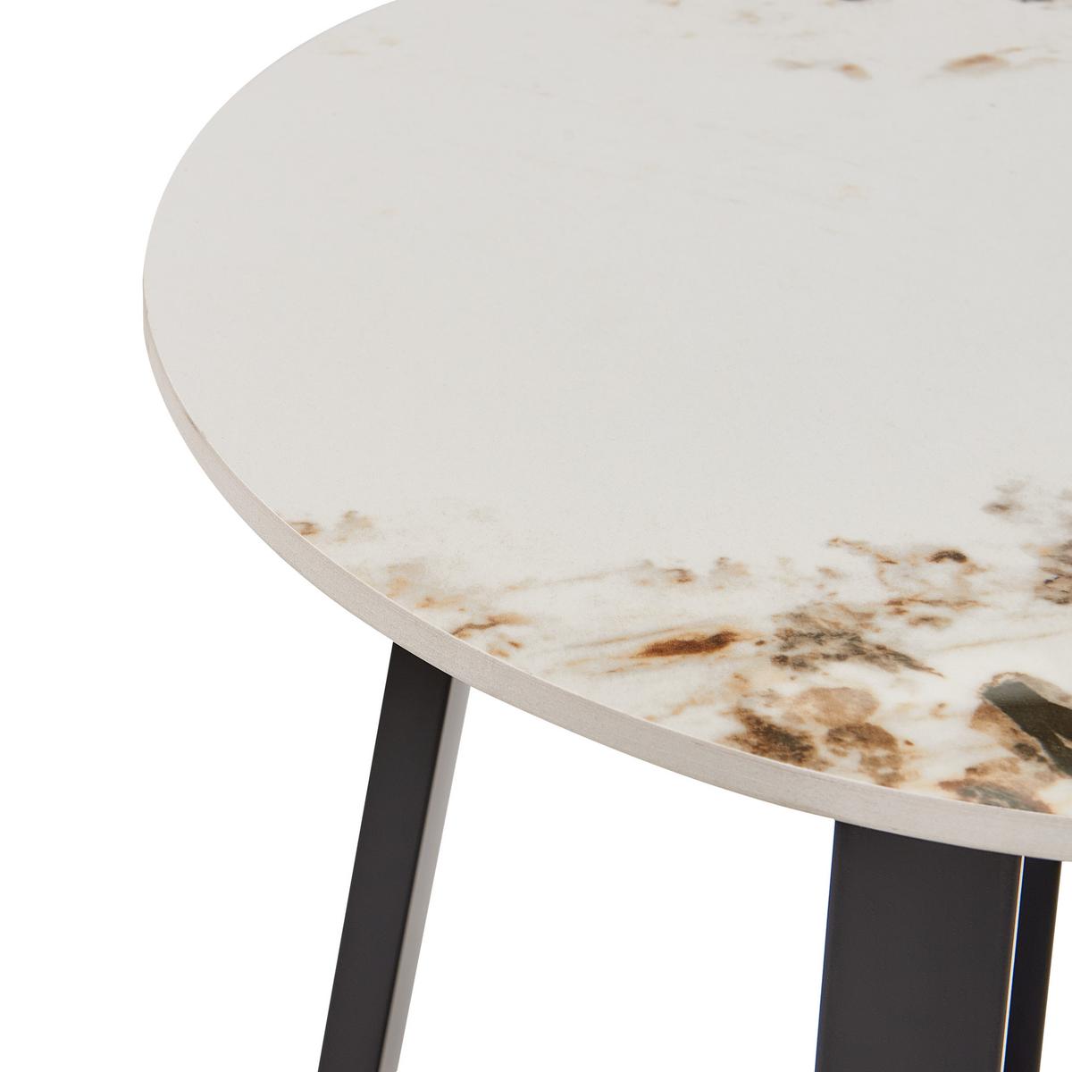 BEISTELLTISCH Schwarz/Weiß/Beige Ivins - Beige/Schwarz, Metall (45/45/55cm) - Beliani