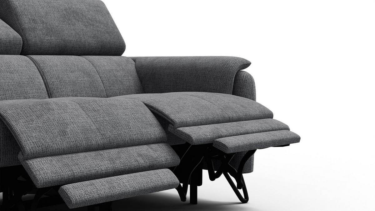 RELAXSOFA RODEN 2-Sitzer, dunkelgrau - Dunkelgrau, Holz/Textil (152/82/103cm) - Wozimo