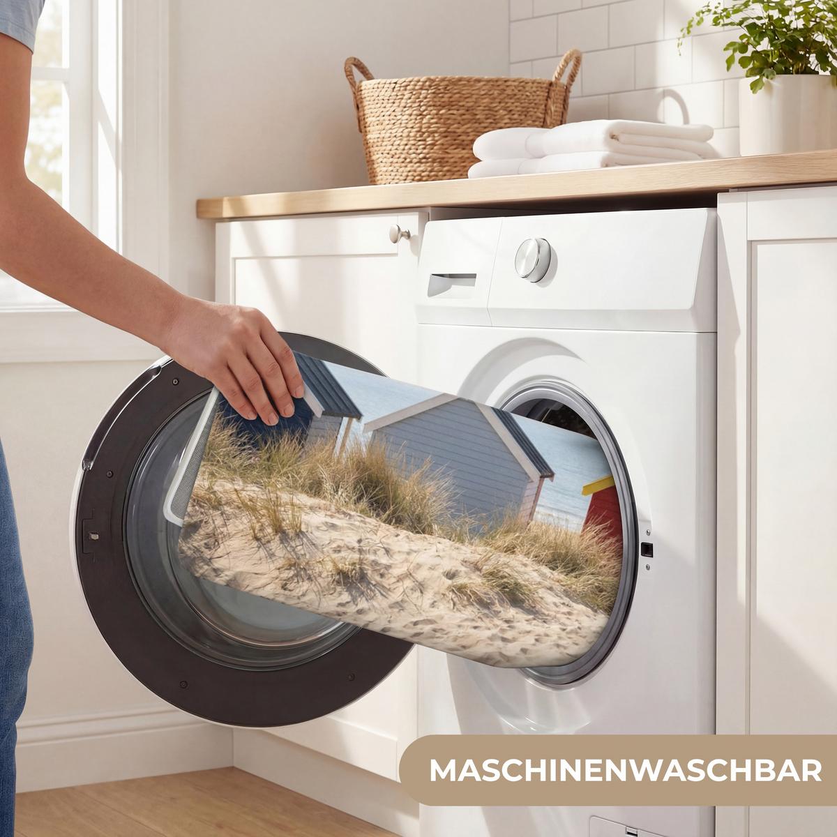 BADEMATTE Strand - Ferienhäuser - Farbenfroh - Dünen 120x60 cm - Multicolor, Textil (120/60cm) - OnlyWow