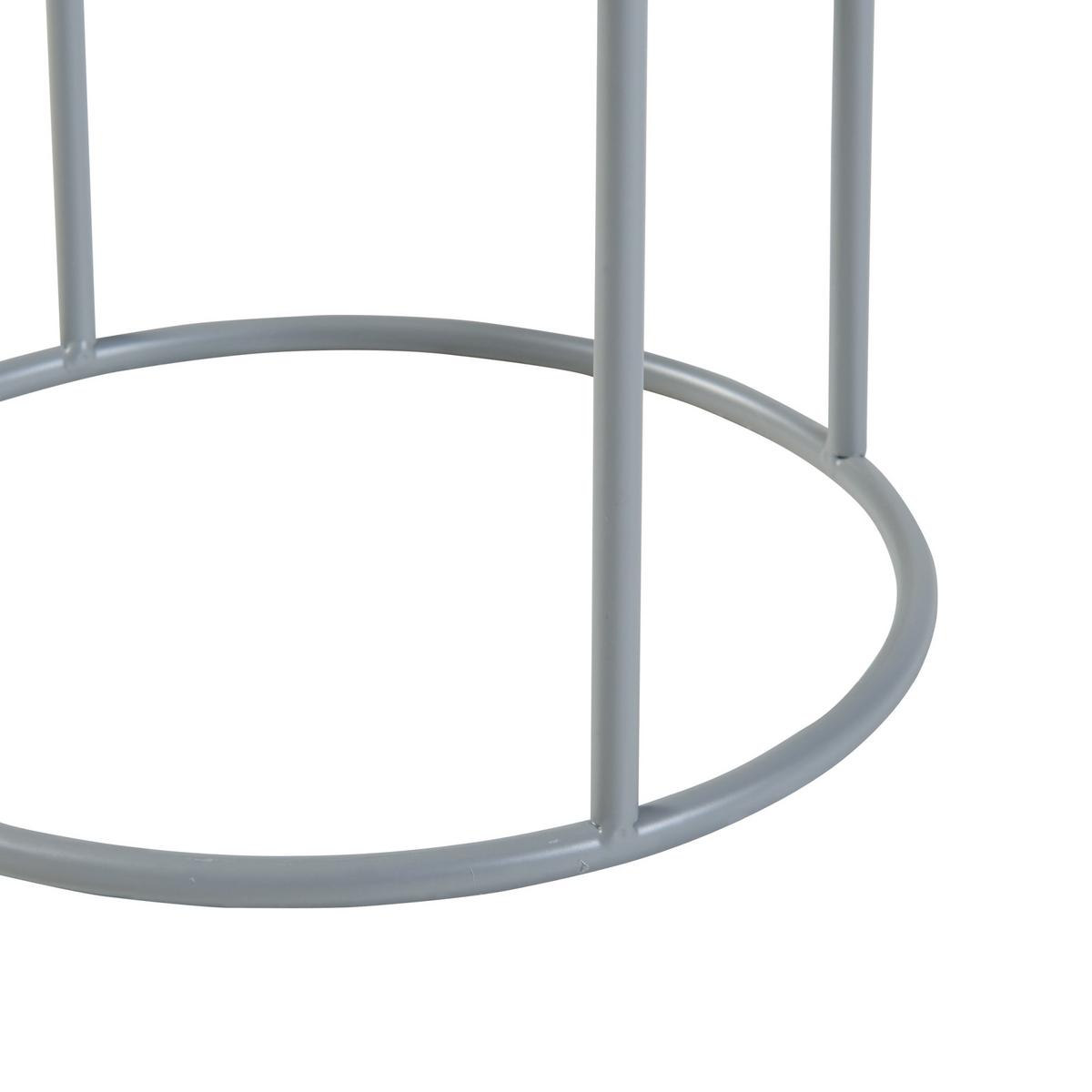BLUMENSTÄNDER Assen - Grau, Metall (23.5/23.5/38cm) - [en.casa]