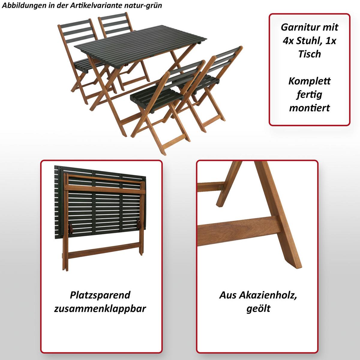 SITZGRUPPE Braun, Grün - Braun/Grün, Holz - MCW
