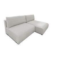 ECKSOFA Sora mit Schlaffunktion, Bettkasten und extra tiefer Komfortzone aus hochwertigem Hellgrau Strukturstoff - Hellgrau/Schwarz, Holz/Kunststoff (200/140cm) - S-Style
