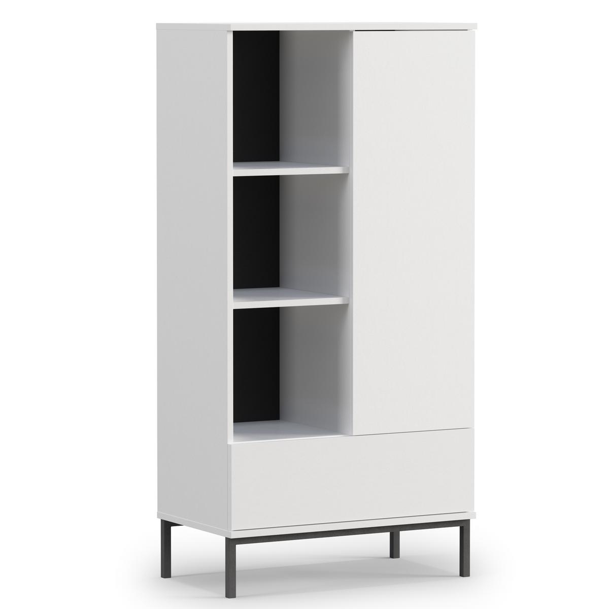 WOHNWAND Queba 1 Weiß 240/190/60 cm Funktional Modern - Weiß, Holzwerkstoff/Kunststoff (240/190/60cm) - AX Living