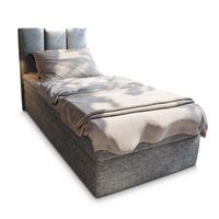 BOXBETT MERIL 100 100x200 cm mit Matratze und Topper - Hellgrau - Hellgrau, Holz (100/200cm) - MASSENO