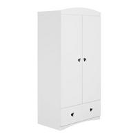 SCHRANK 2 Türen Weiß - Weiß, Holzwerkstoff (90/187/57cm) - Petits-meubles