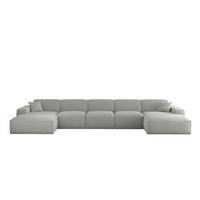 WOHNLANDSCHAFT Celes Premium Xl Sven - Hellgrau, Holzwerkstoff/Textil (462/73/165cm) - Fun Möbel