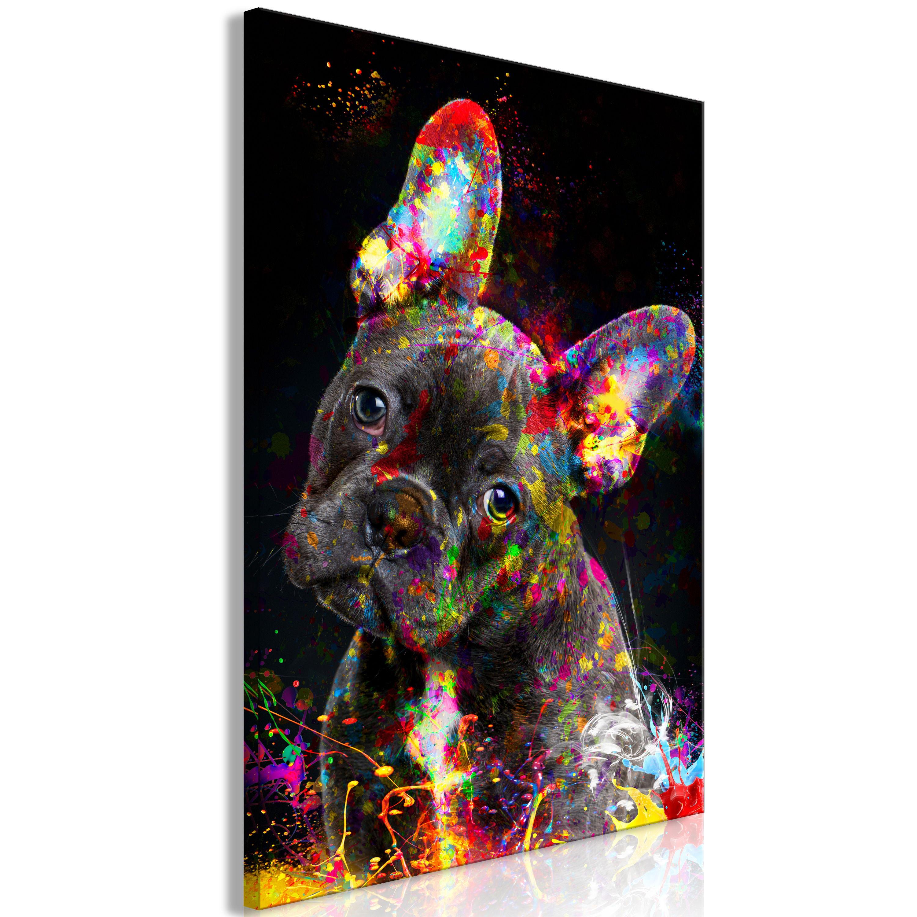 KUNSTDRUCK Schwarz 40/60 cm - Multicolor/Schwarz, Textil (40/60cm) - KUNSTLOFT