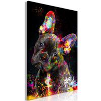 KUNSTDRUCK Schwarz 80/120 cm - Multicolor/Schwarz, Textil (80/120cm) - KUNSTLOFT