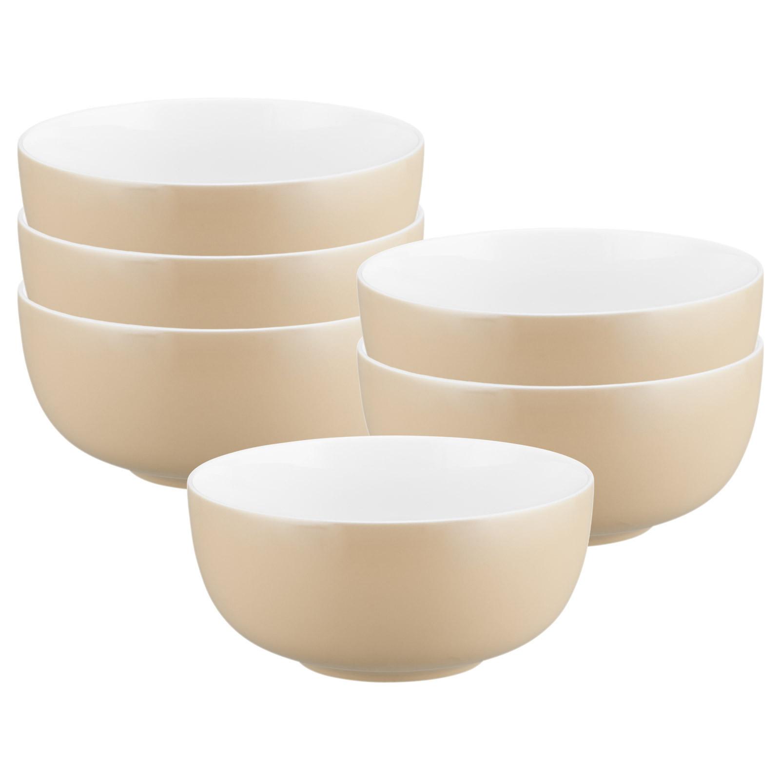 MÜSLISCHALEN Liberty Pure Colors Dusty Beige ø 15 cm 6er Set - Beige, Keramik (15cm) - Seltmann Weiden