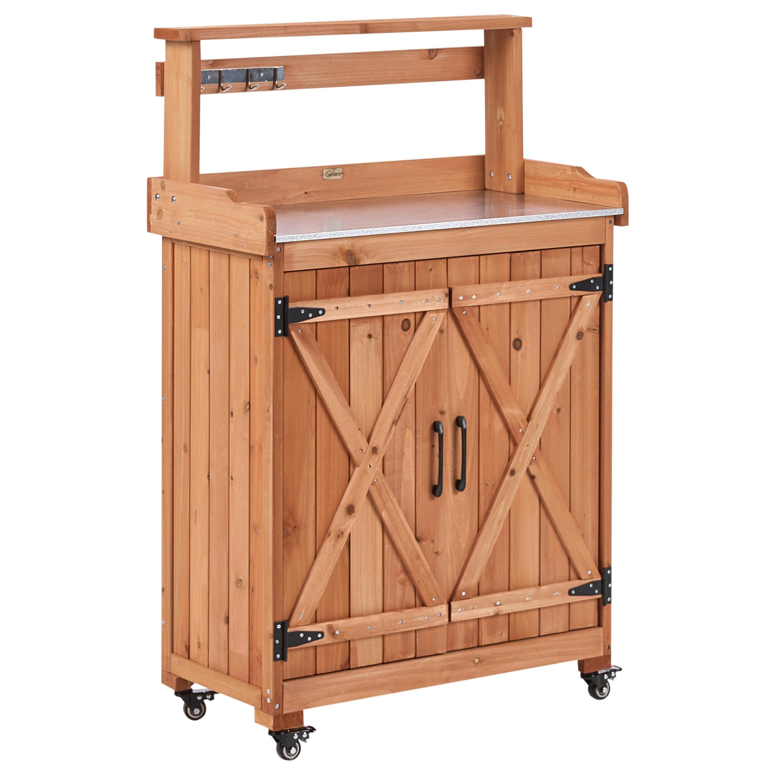 PFLANZTISCH 70/119 cm Tannenholz Braun Altolia - Braun, Holz - Beliani