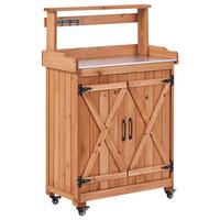 PFLANZTISCH 70/119 cm Tannenholz Braun Altolia - Braun, Holz - Beliani