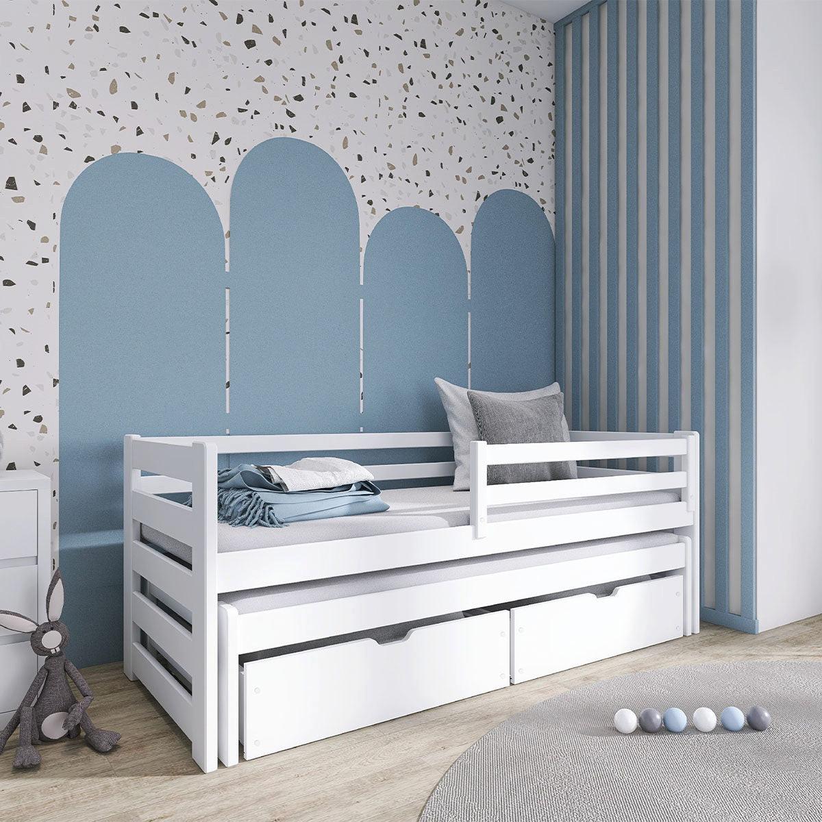 BETT 90/200 Jordan Weiß - Weiß, Holzwerkstoff (90/200cm) - Petits-meubles