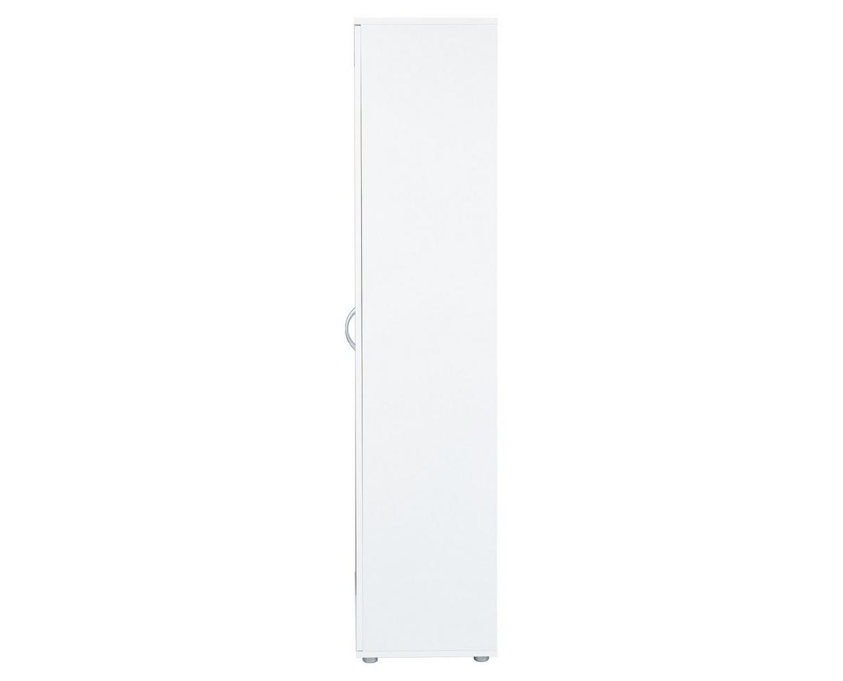 MEHRZWECKSCHRANK (B/H/T): 70/159/35 cm 5 Weiß Anthrazit - Anthrazit/Silberfarben, Holzwerkstoff/Kunststoff (70/159/35cm) - arthur berndt