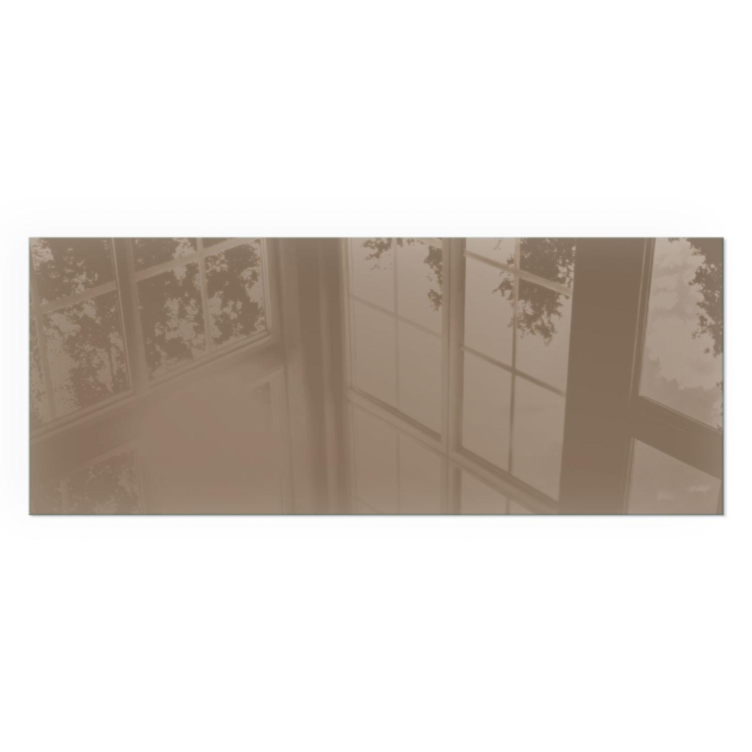 GLASPLATTE für Kamin 125x50 cm - Braun, Glas (125/50/0.4cm) - TULUP