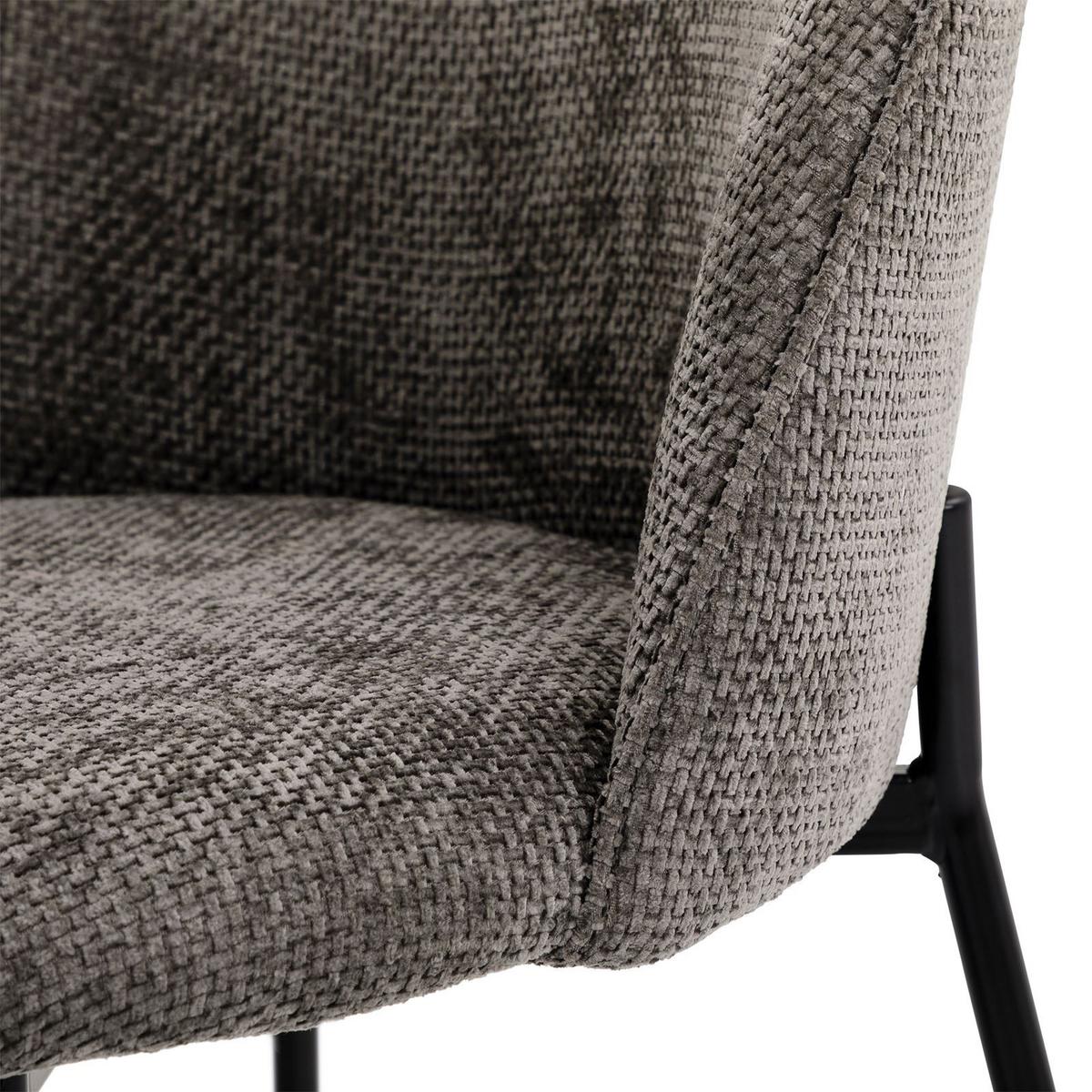 ESSGRUPPE VIANNEY - Schwarz, Metall (120/75/120cm) - IDIMEX