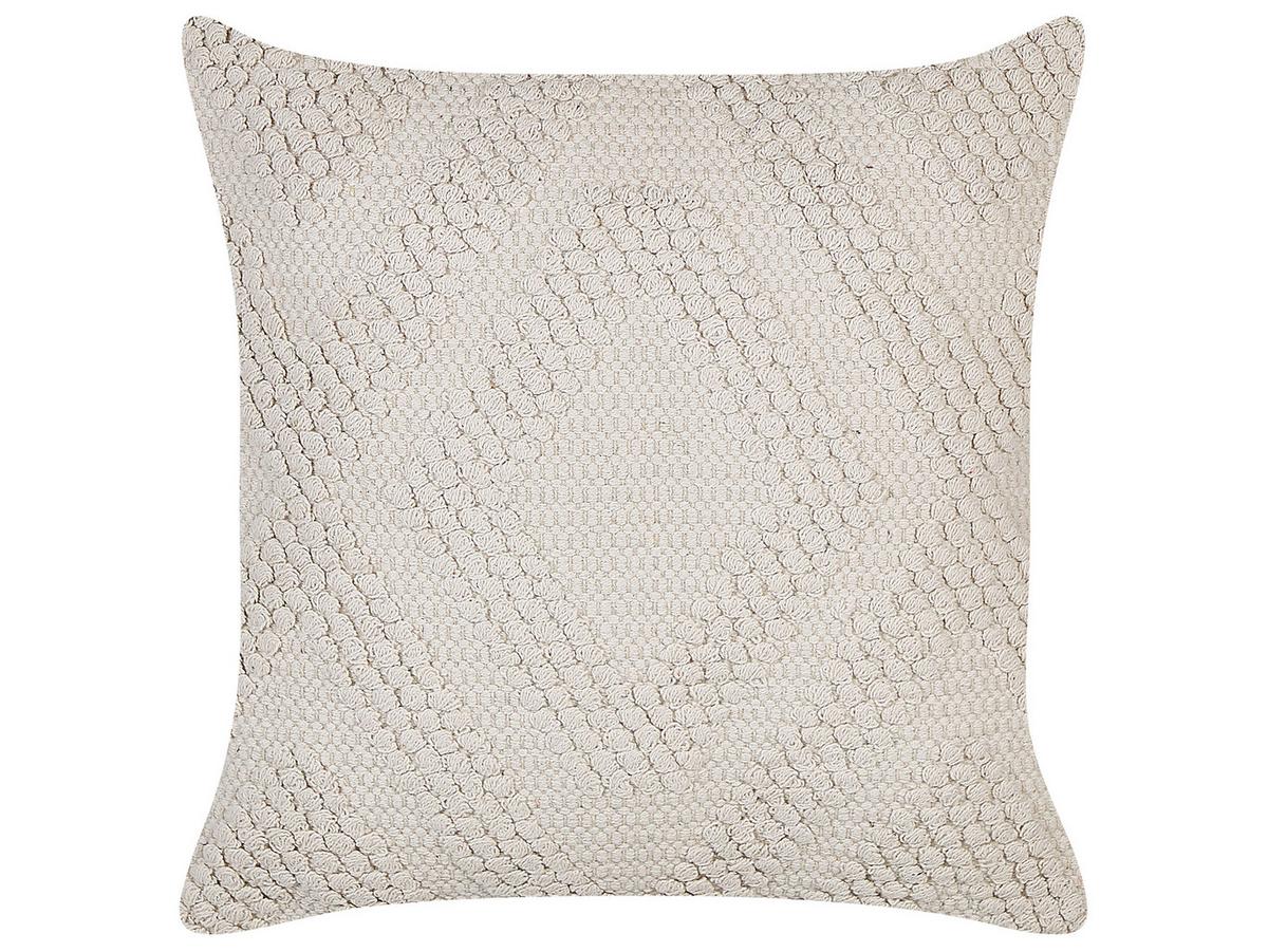 DEKOKISSEN 2er-Set Cremeweiß 45/45 cm Catalpa - Ecru, Naturmaterialien/Textil (45/45cm) - Beliani