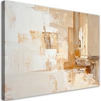 LEINWANDBILD Abstraktion 60x40cm - Beige, Textil (60/40cm) - Feeby