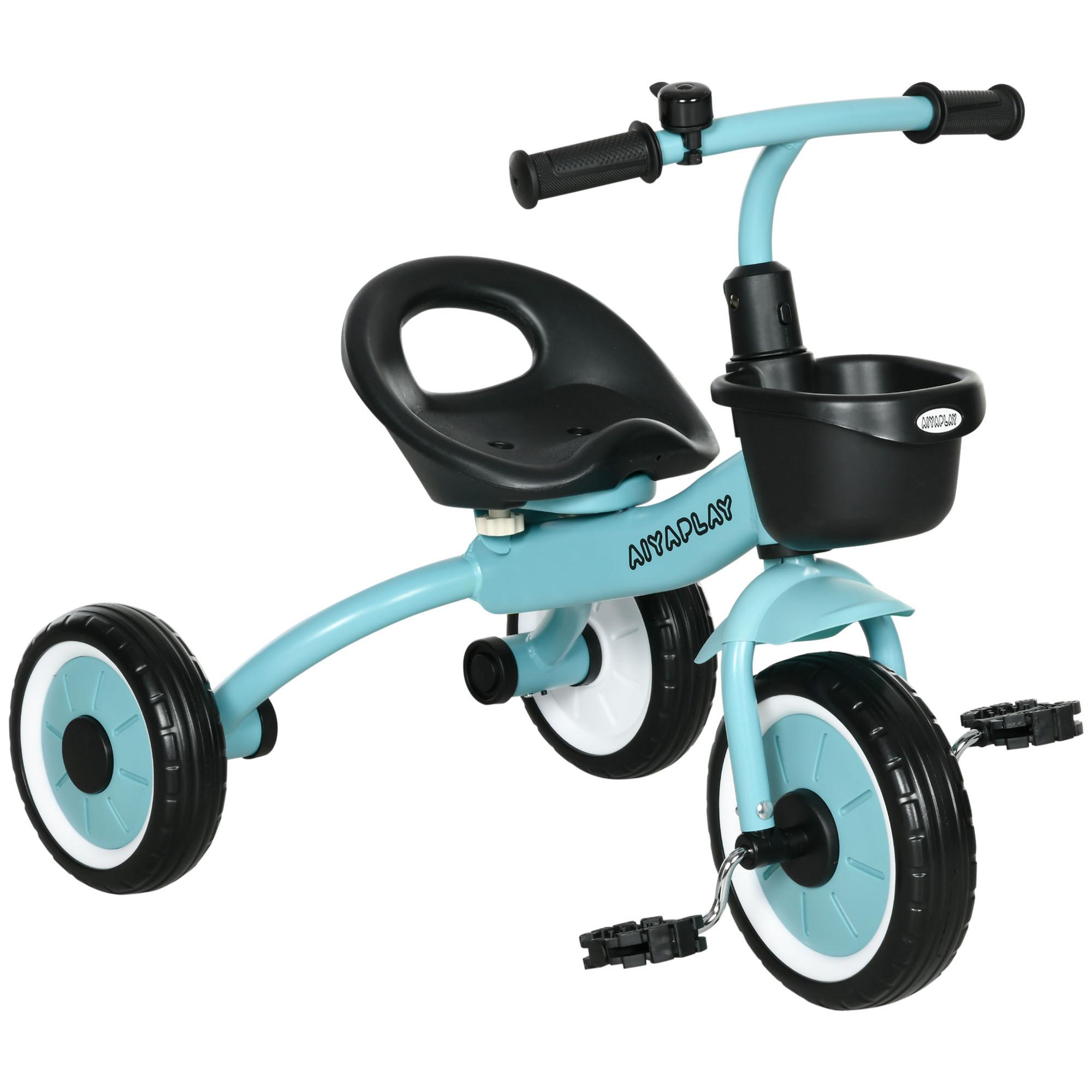DREIRAD, Kinderfahrrad mit verstellbarer Sitz, Kinderrad für Kinder 2-5 Jahre - Blau, Metall (70.5/53/58cm) - AIYAPLAY