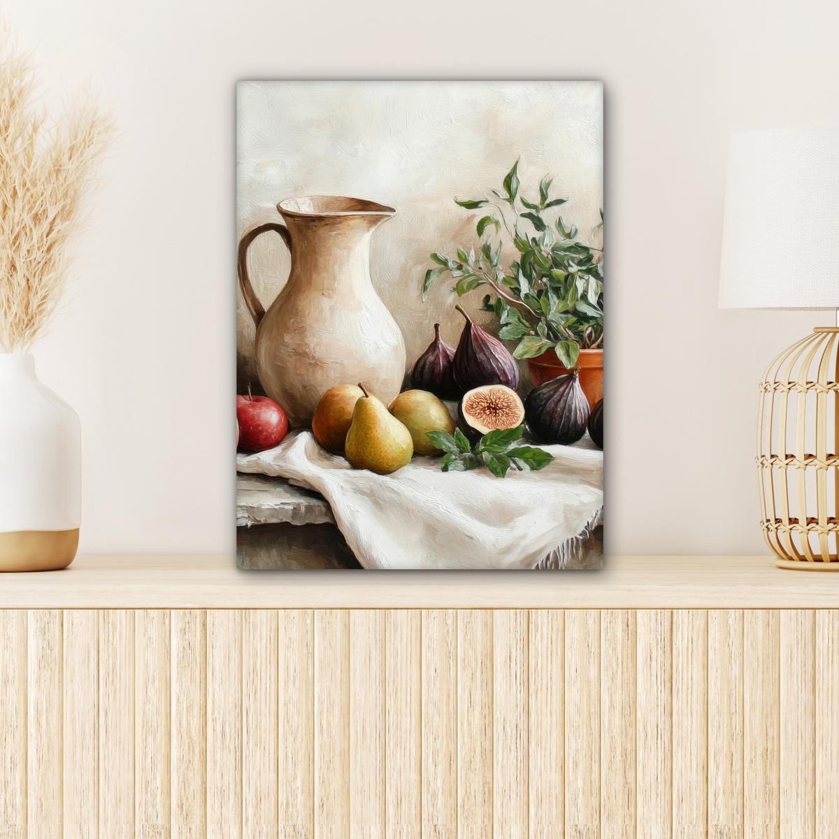 LEINWANDBILD Obst - Kräuter - Ländlich Room Decor 30x40 cm - Naturfarben, Textil (30/40cm) - MuchoWow