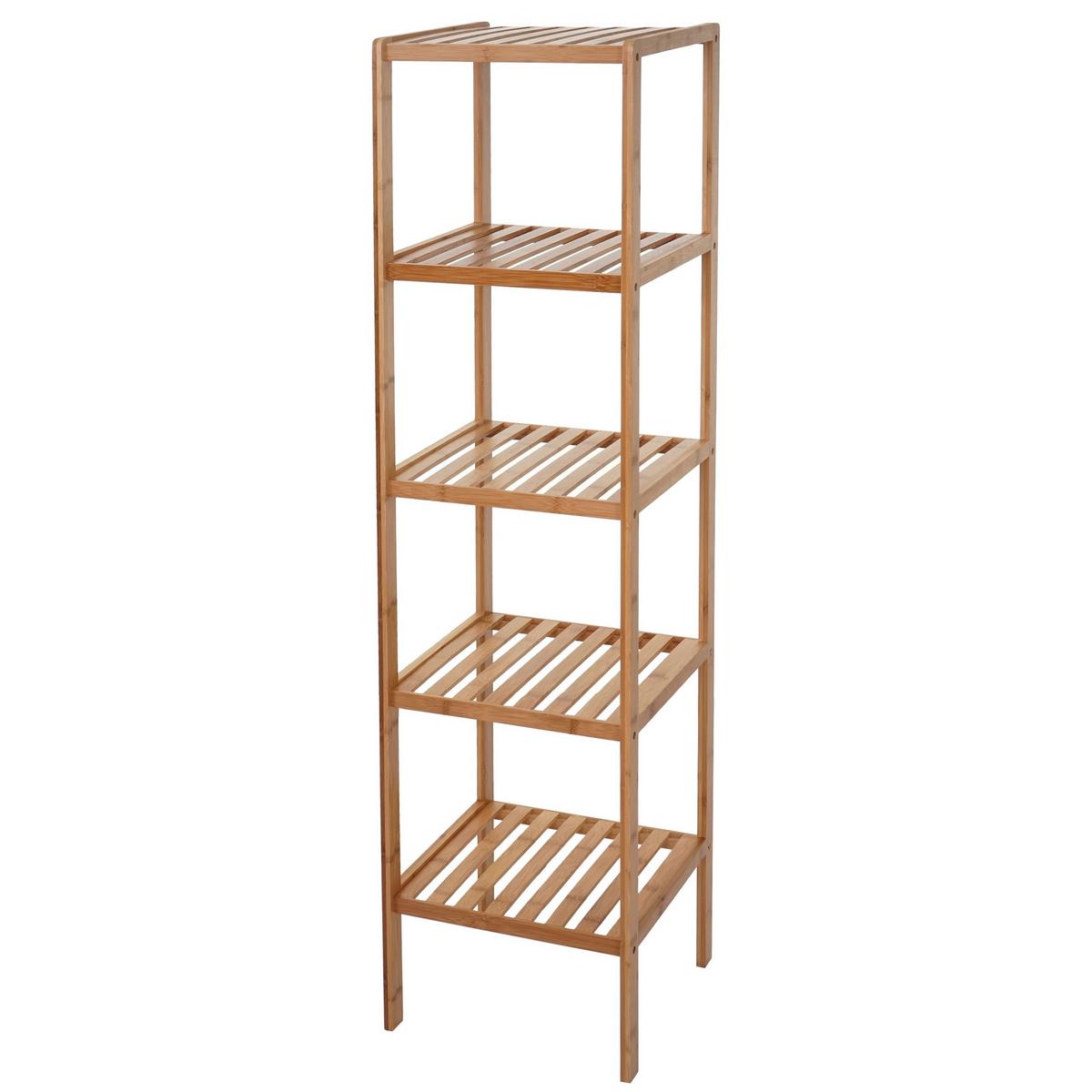 BADEZIMMERSET Braun 5er-Set - Braun, Holz (34/140/33cm) - MCW