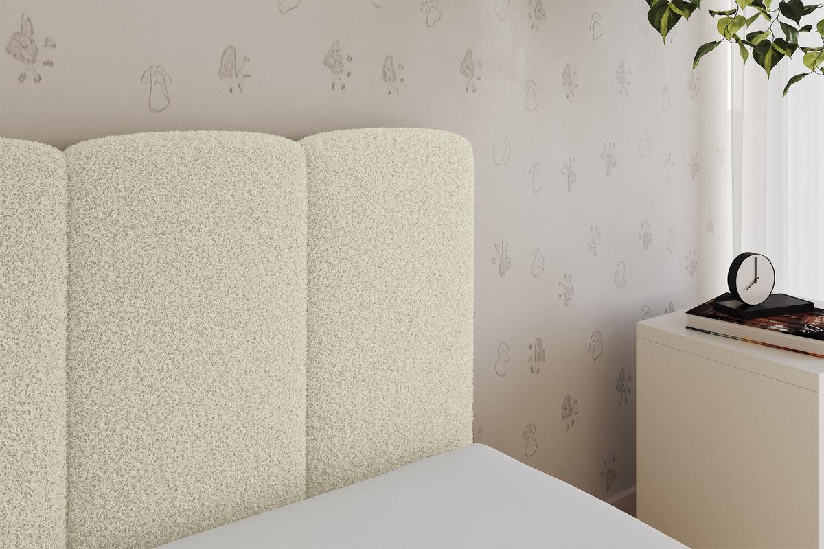 EINZELLBETT Jugendbett mit Bettkasten, Rechts - DEXY 80x200 Beige - Perlmutt, Holzwerkstoff/Textil (80/200cm) - ALTDECOR