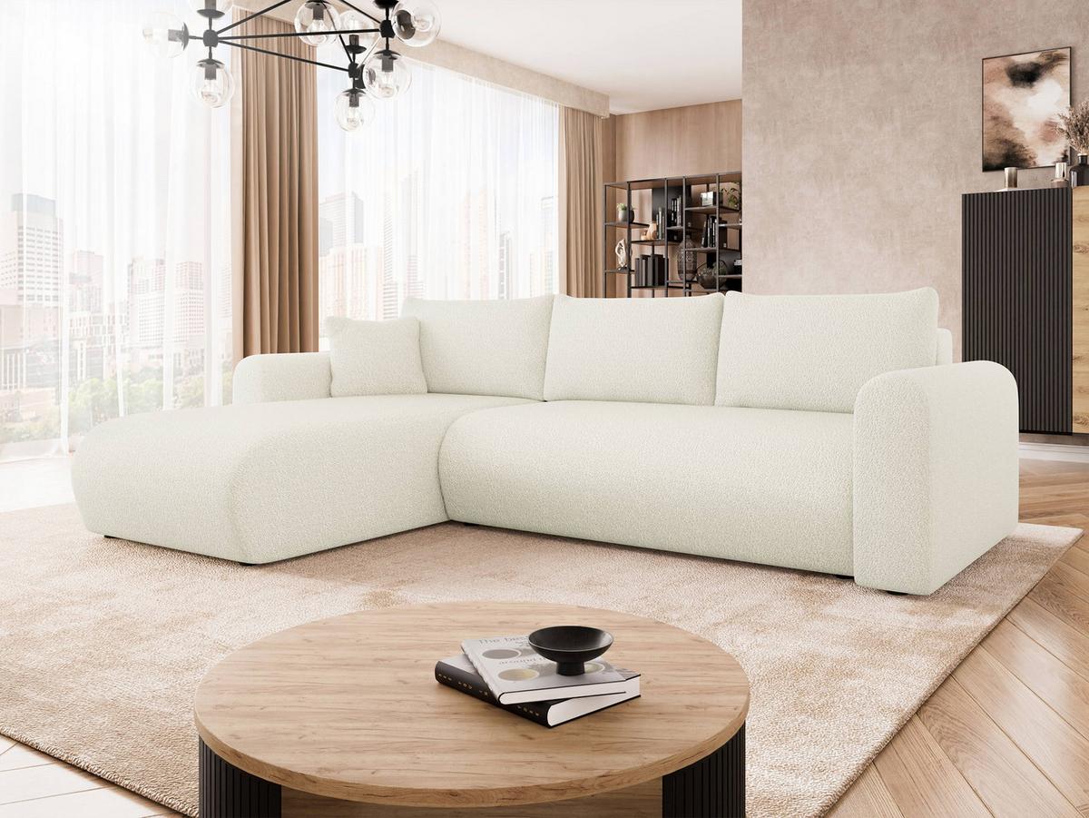 ECKSOFA Eliwo - Kaschmir/Schwarz, Holz/Textil (252/158cm) - MIRJAN24