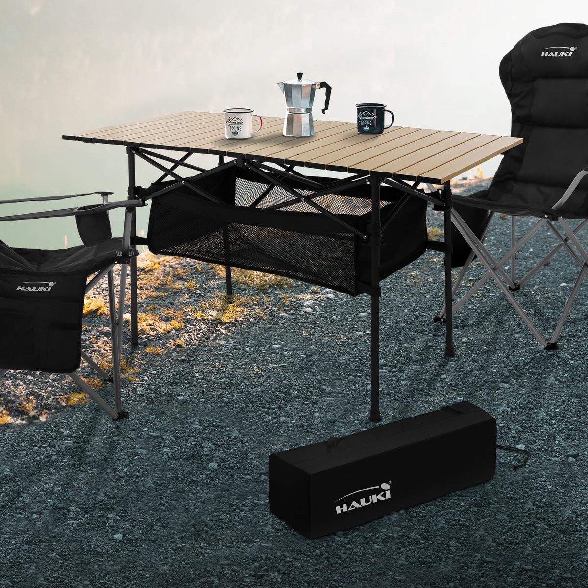 CAMPINGTISCH Beige - Beige, Metall (55/118/64.5cm) - Hauki