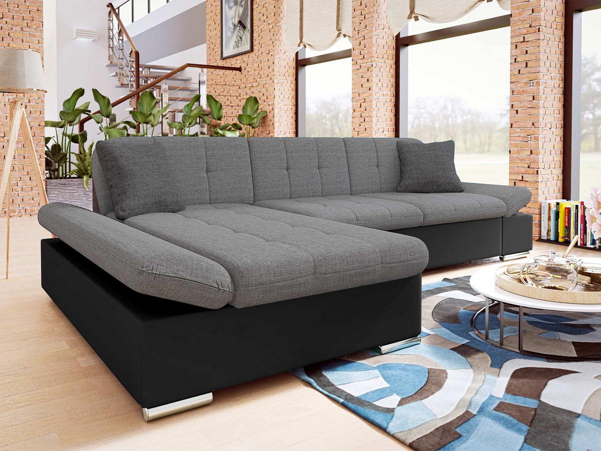 ECKSOFA Montana, Seite: Links - Schieferfarben, Holz/Textil (278/161cm) - MIRJAN24
