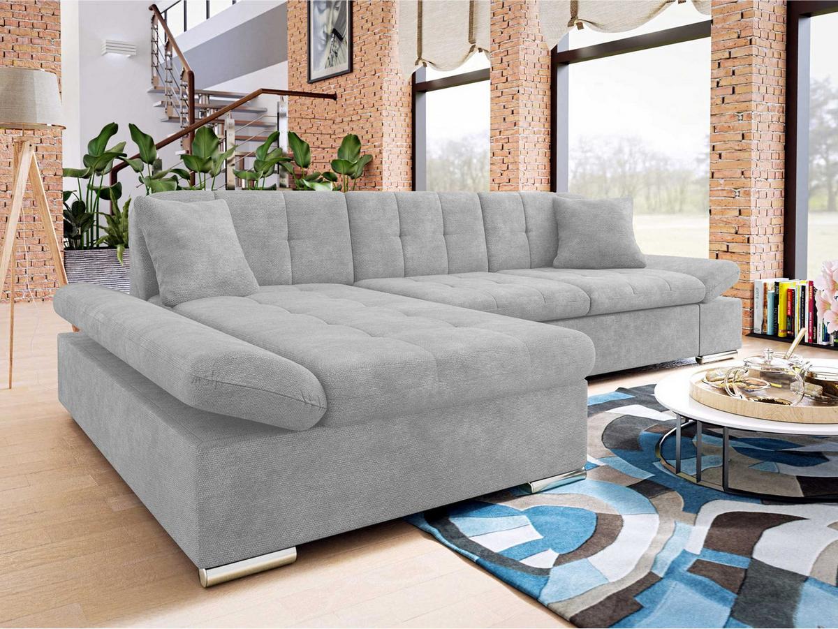 ECKSOFA Montana, Seite: Links - Silberfarben, Holz/Textil (278/161cm) - MIRJAN24