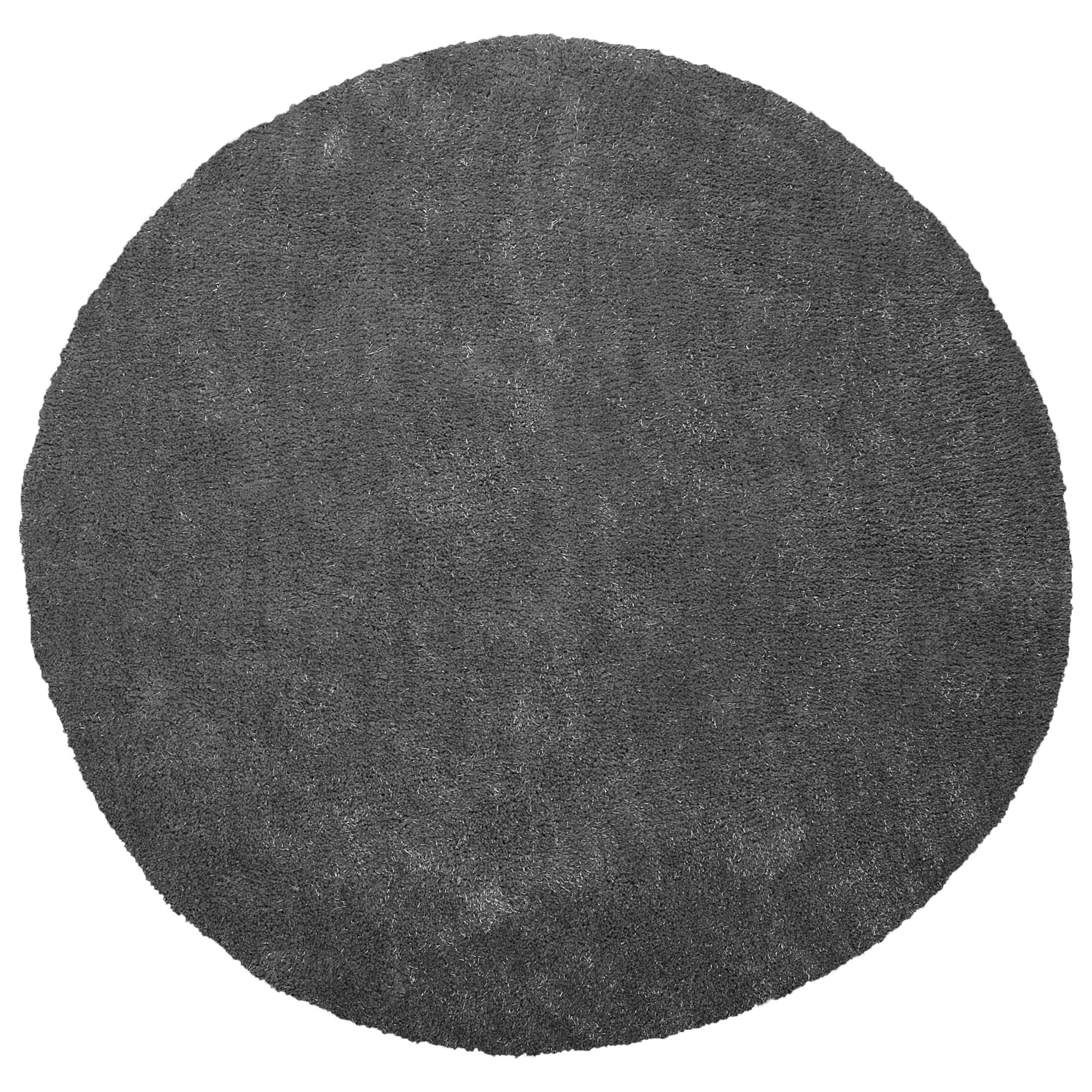SHAGGY-TEPPICH Demre 140/140 cm - Grau, Kunststoff (140/140cm) - Beliani