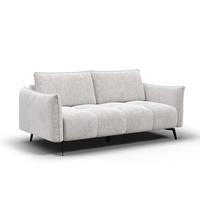 SOFA AERA 2,5-Sitzer, ecru - Ecru/Schwarz, Holz/Textil (187/89/96cm) - Wozimo