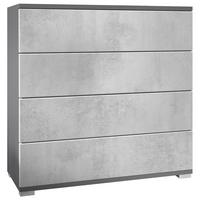 KOMMODE Pavos Beton Oxid Optik - Hellgrau, Holzwerkstoff (76/76/35cm) - Vladon